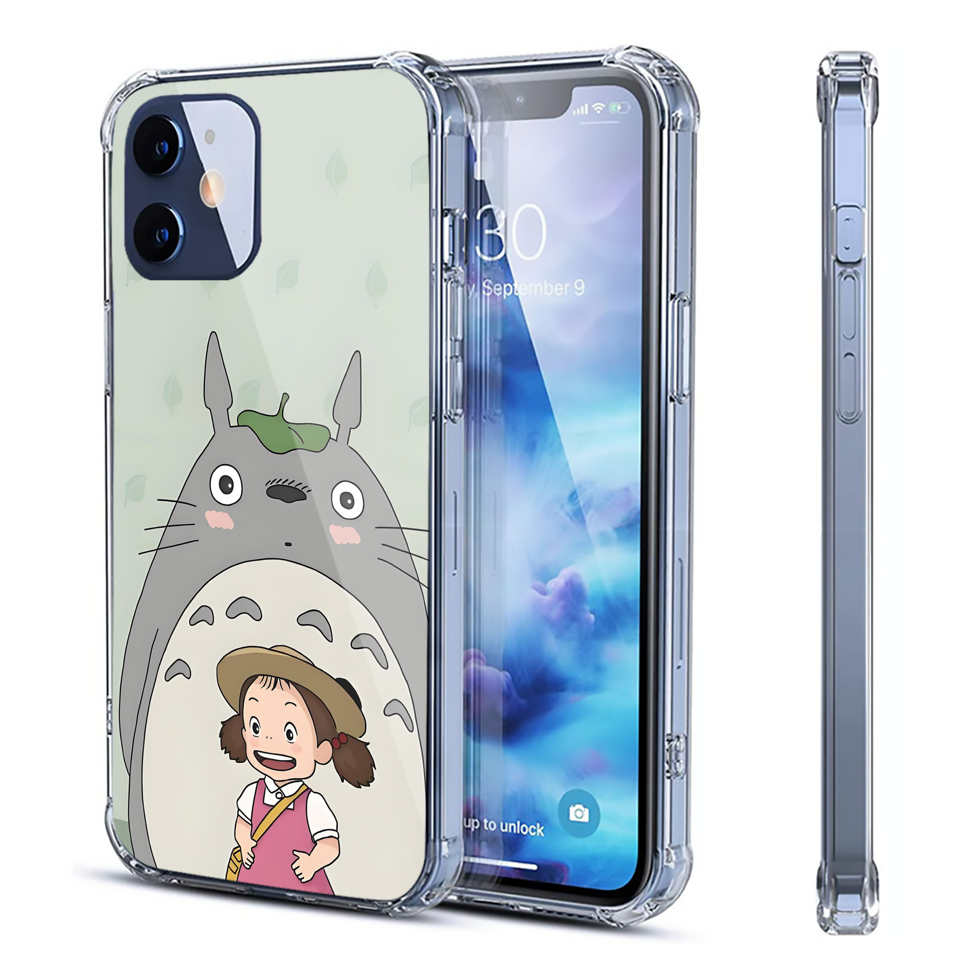 （画像用） となりのトトロ 草壁メイ 草壁サツキ My Neighbor Totoro Satsuki Kusakabe Mei Kusakabe 【iPhone 12シリーズ対応】透明スマホケース（クリアソフトケース）